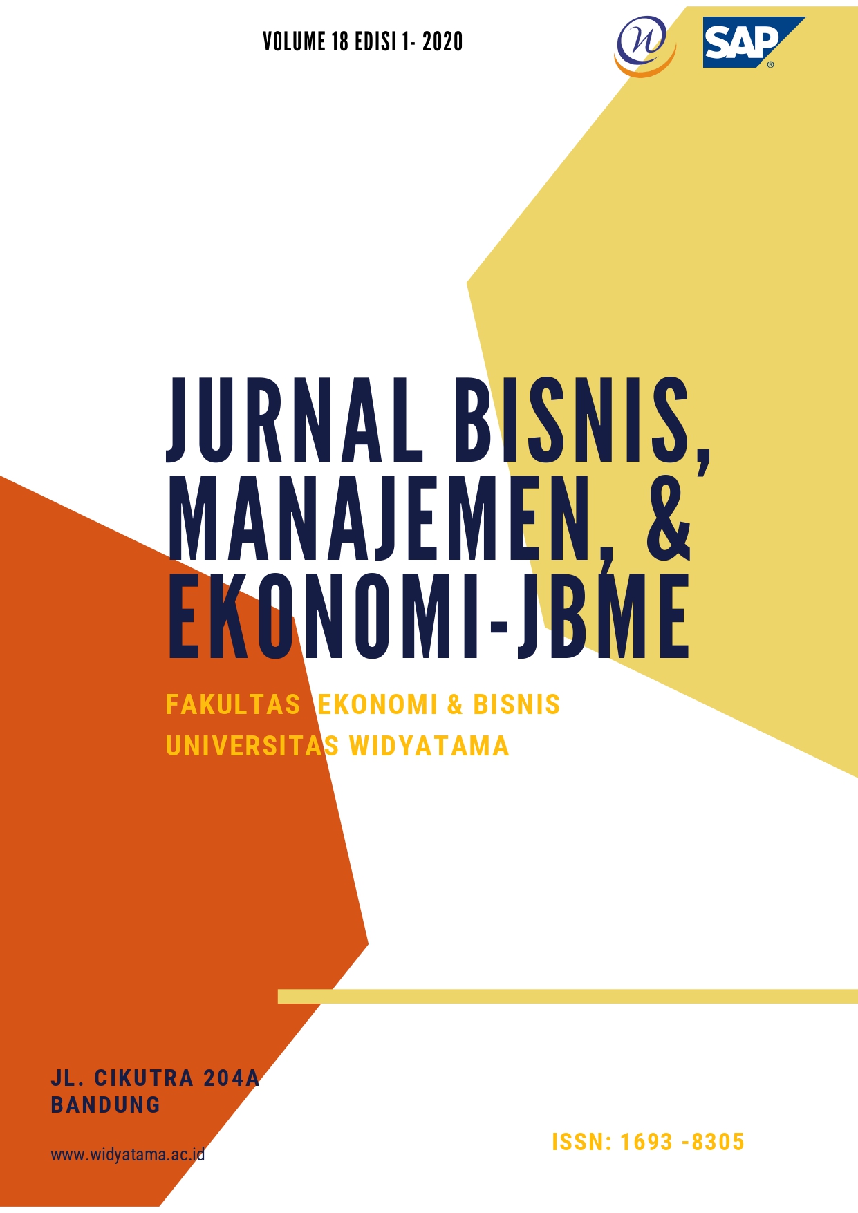 					View Vol. 18 No. 1 (2020): Jurnal Bisnis, Manajemen, & Ekonomi
				