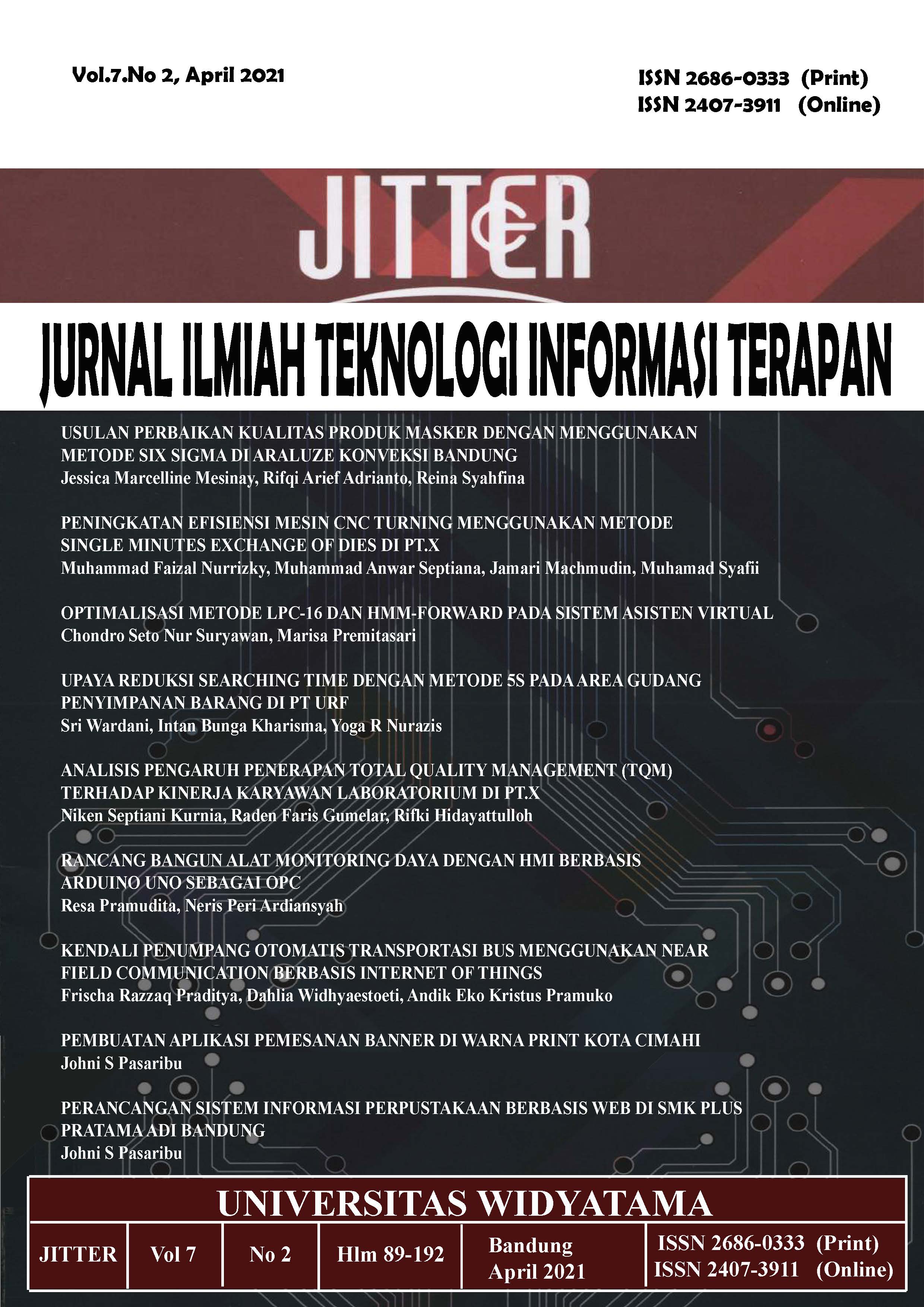 Perancangan Sistem Informasi Perpustakaan Berbasis Web Di Smk Plus Pratama Adi Bandung Jurnal 9082